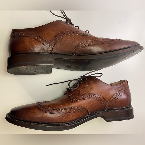 Frye Paul Bal Men\'s Size 10.5 D Shoes Brown Leather Cognac Lace Up Wingtip Derby main image 7